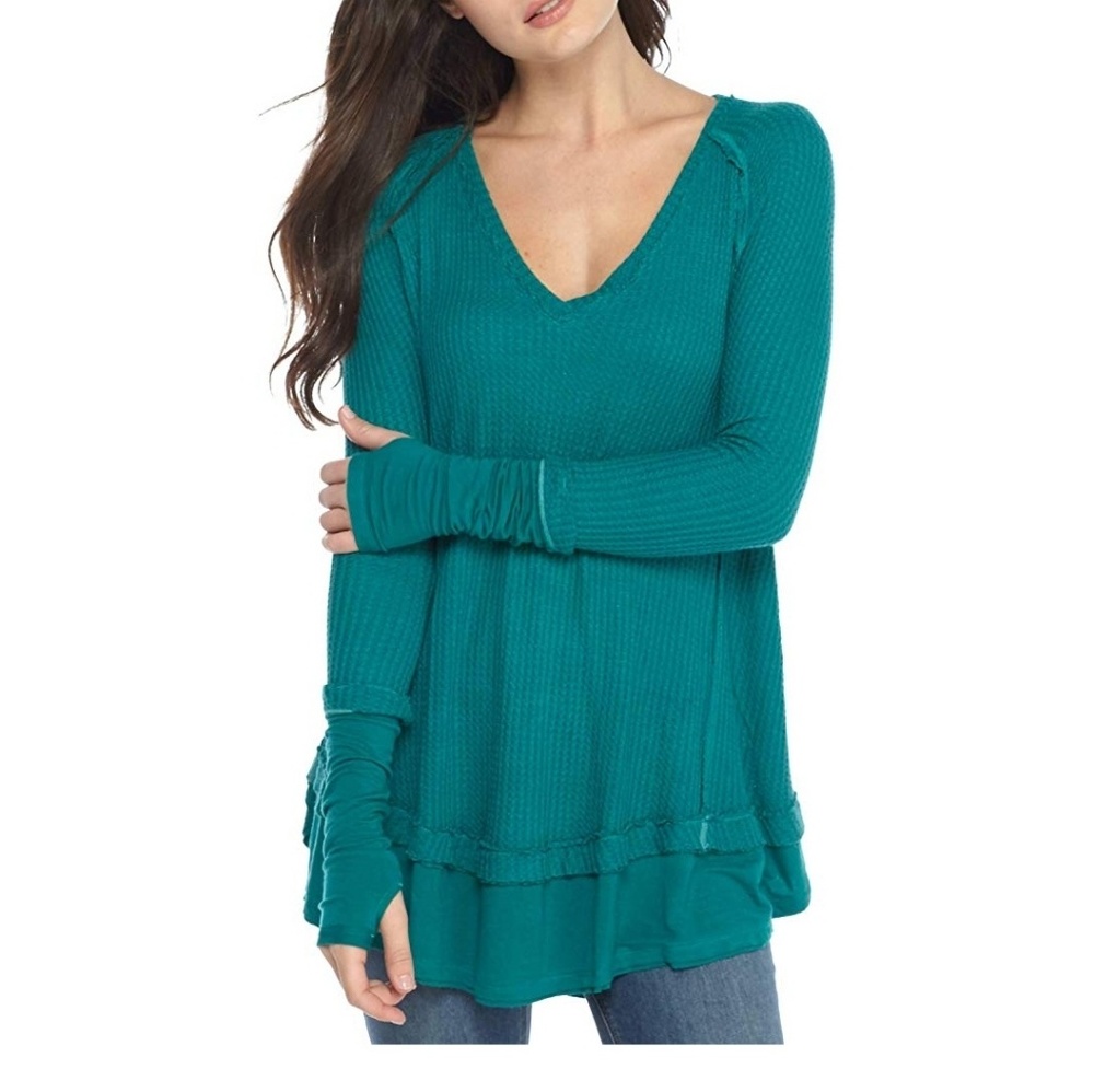 Free People Women's Laguna Layered Top - Turquoise